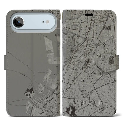 【堺（大阪府）】地図柄iPhoneケース（手帳タイプ）