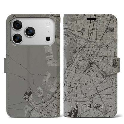 【堺（大阪府）】地図柄iPhoneケース（手帳タイプ）