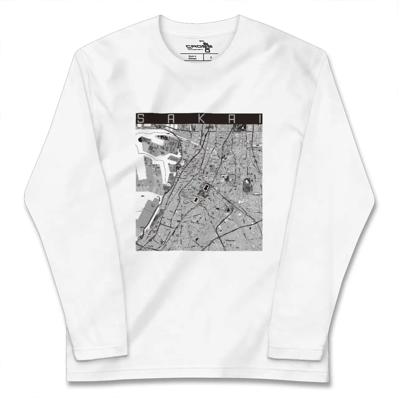 【堺（大阪府）】地図柄ロングスリーブTシャツ