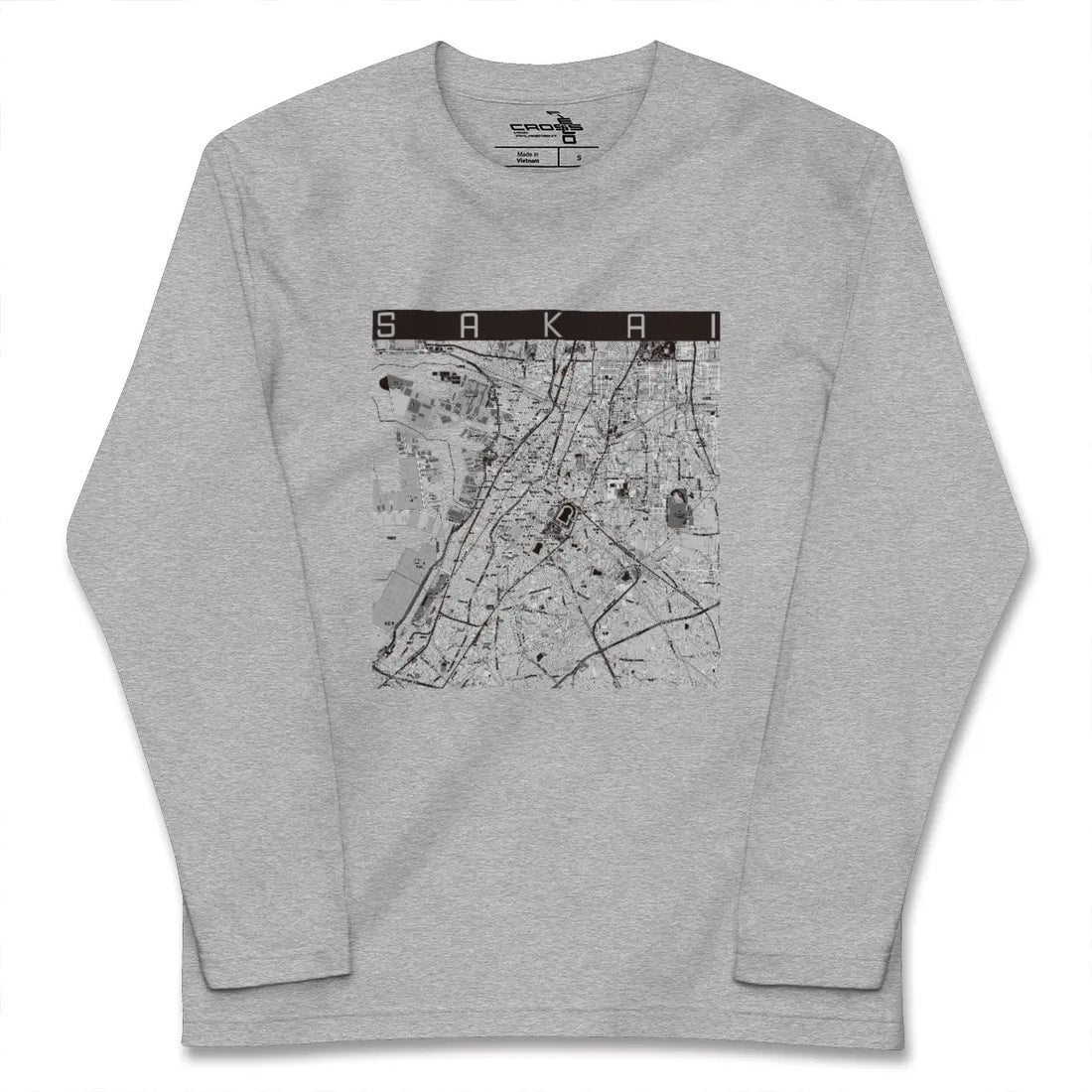 【堺（大阪府）】地図柄ロングスリーブTシャツ