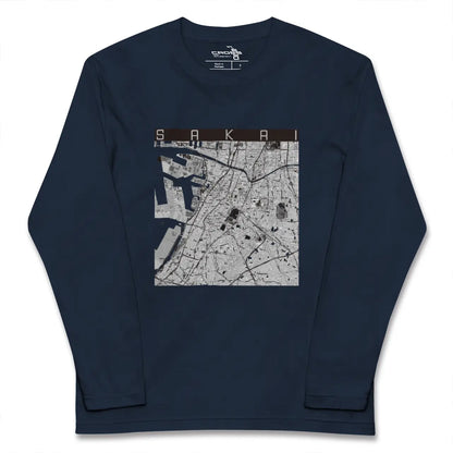 【堺（大阪府）】地図柄ロングスリーブTシャツ