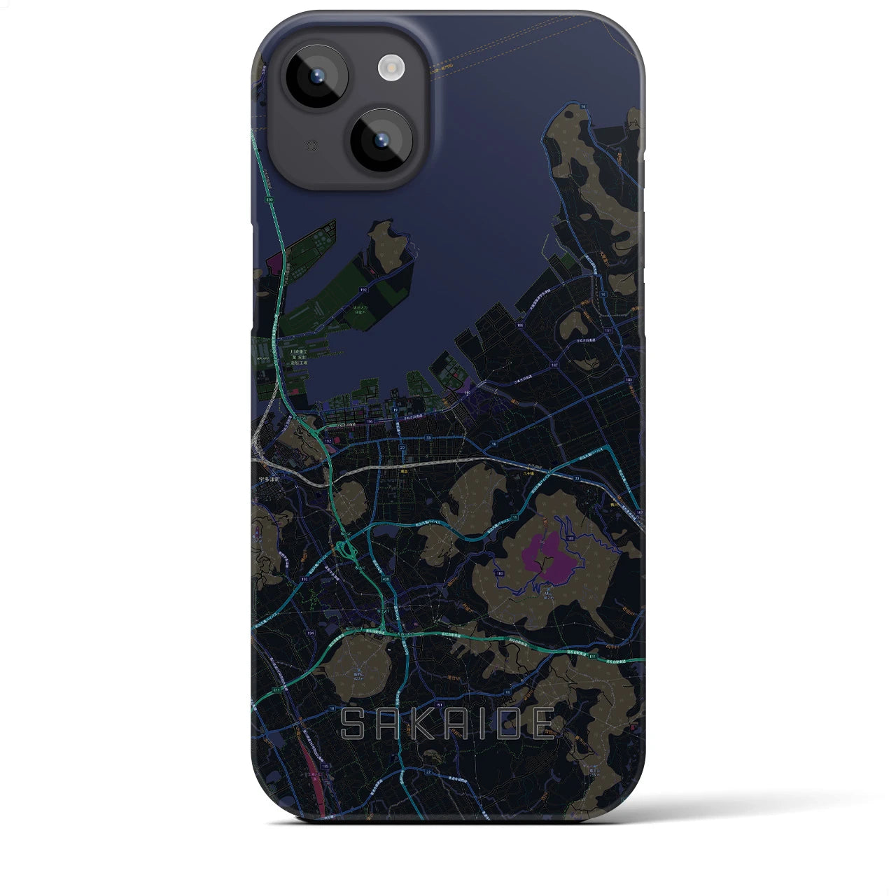 【坂出（香川県）】地図柄iPhoneケース（バックカバータイプ）