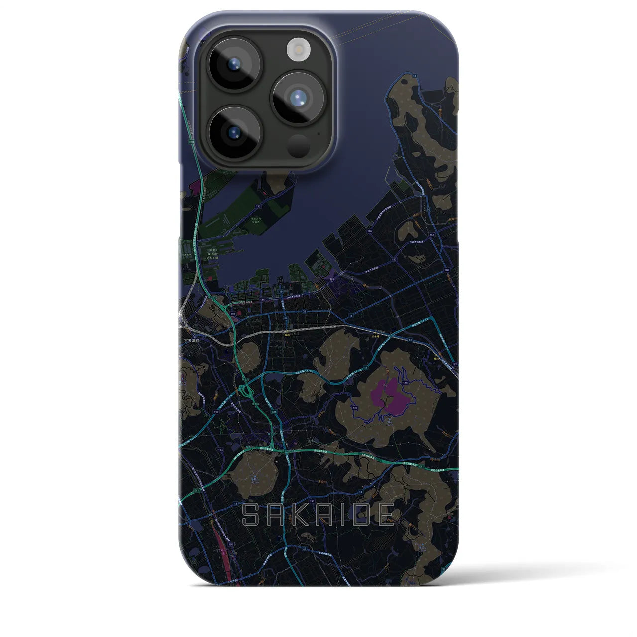 【坂出（香川県）】地図柄iPhoneケース（バックカバータイプ）