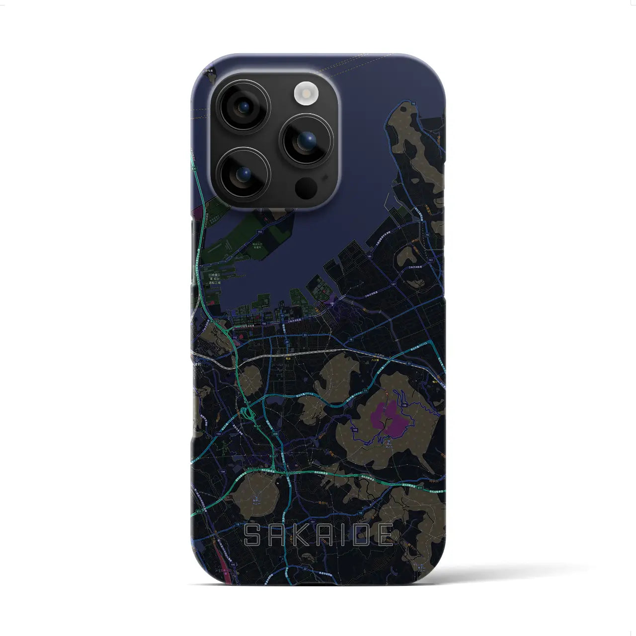 【坂出（香川県）】地図柄iPhoneケース（バックカバータイプ）