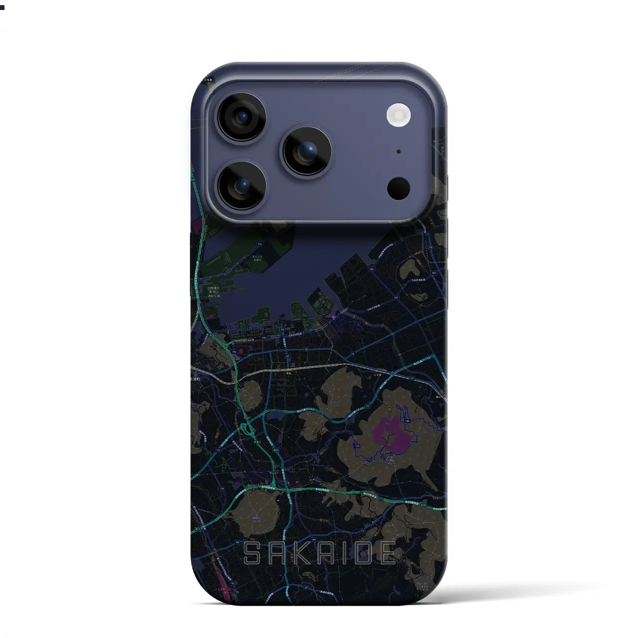 【坂出（香川県）】地図柄iPhoneケース（バックカバータイプ）