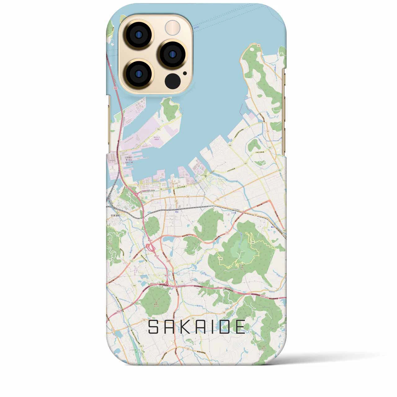 【坂出（香川県）】地図柄iPhoneケース（バックカバータイプ）