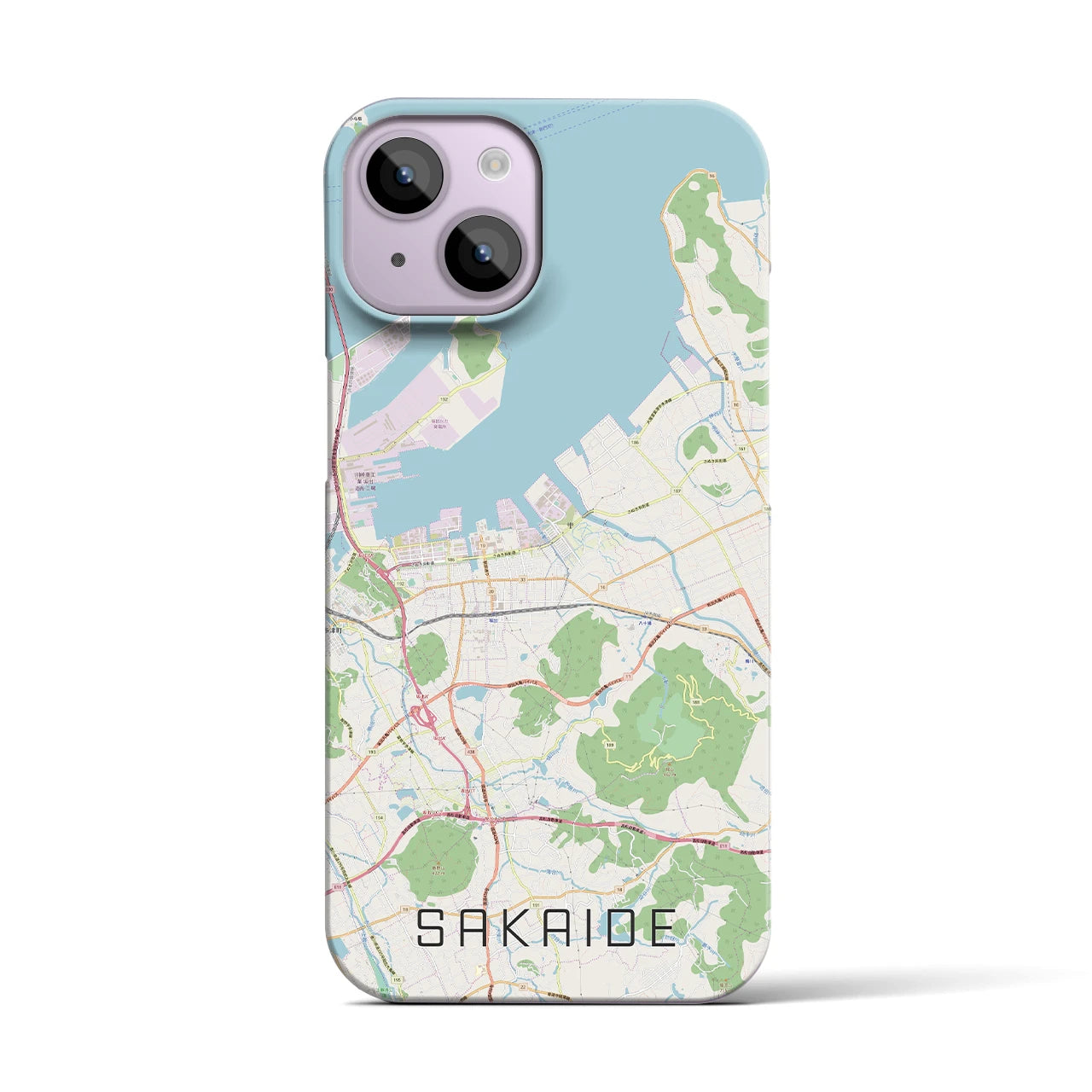 【坂出（香川県）】地図柄iPhoneケース（バックカバータイプ）