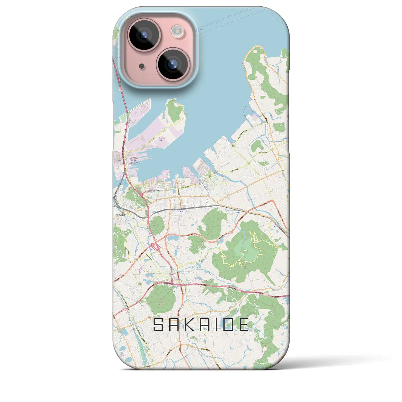 【坂出（香川県）】地図柄iPhoneケース（バックカバータイプ）