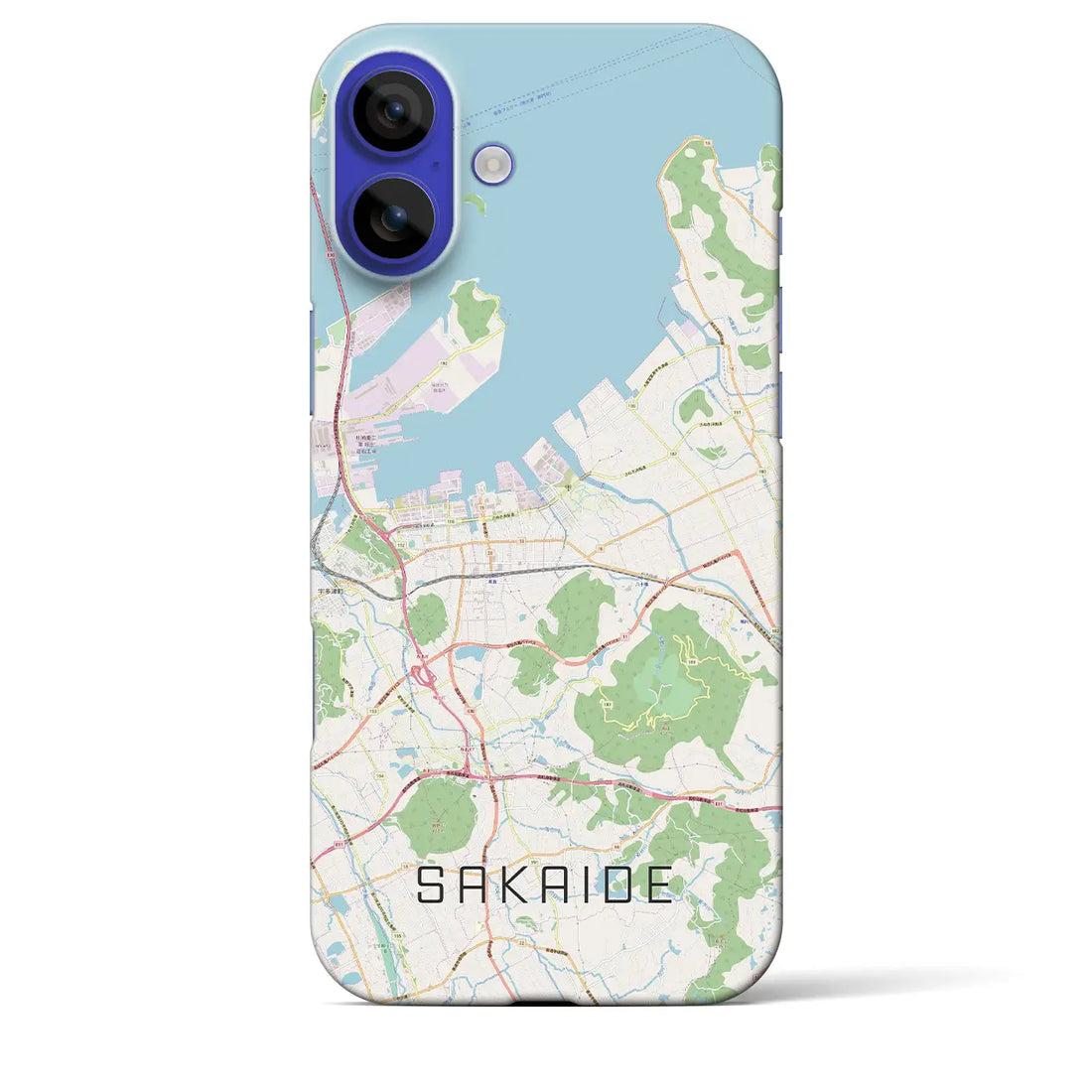 【坂出(香川県)】地図柄iPhoneケース(バックカバータイプ)ナチュラル・iPhone 16 Pro Max 用