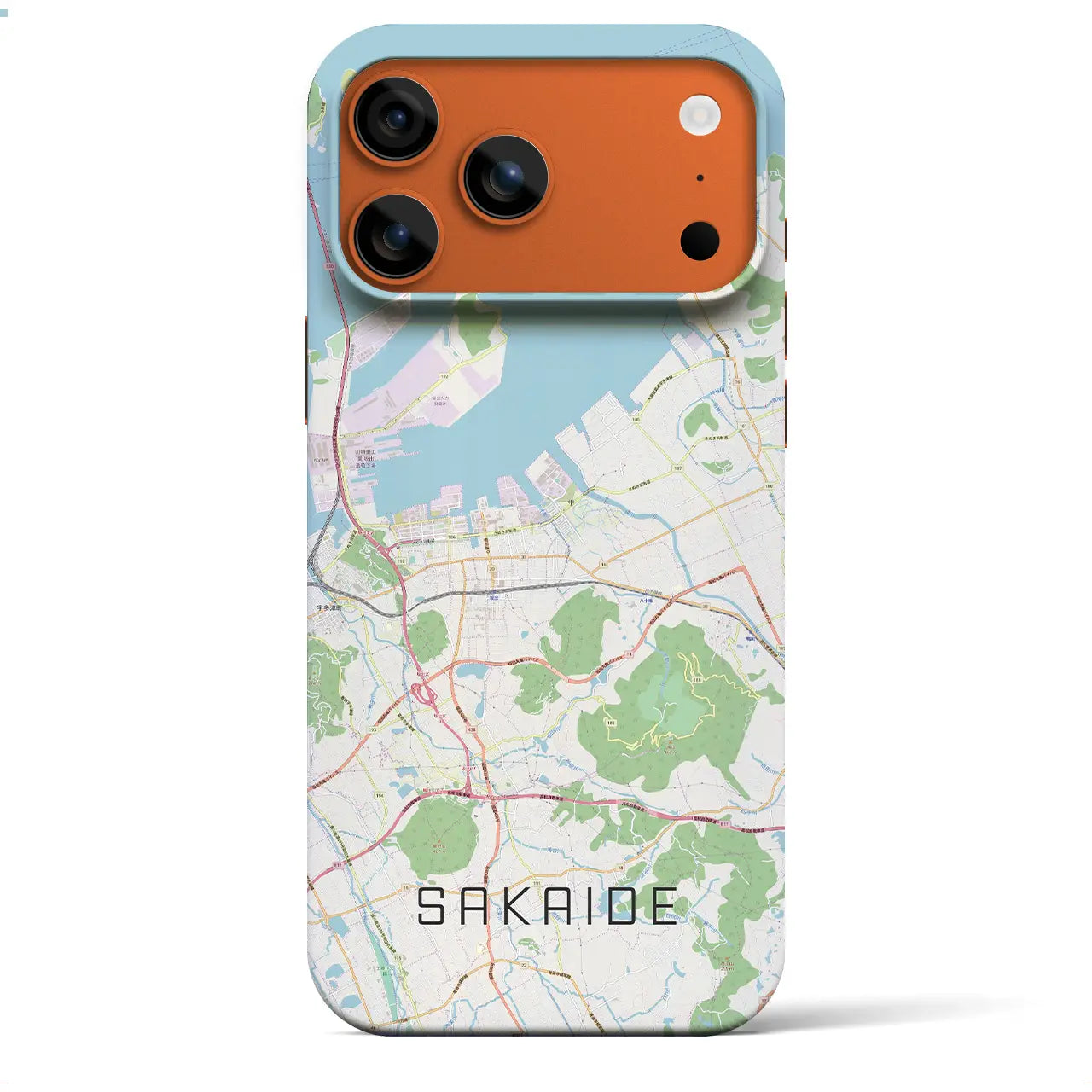 【坂出（香川県）】地図柄iPhoneケース（バックカバータイプ）