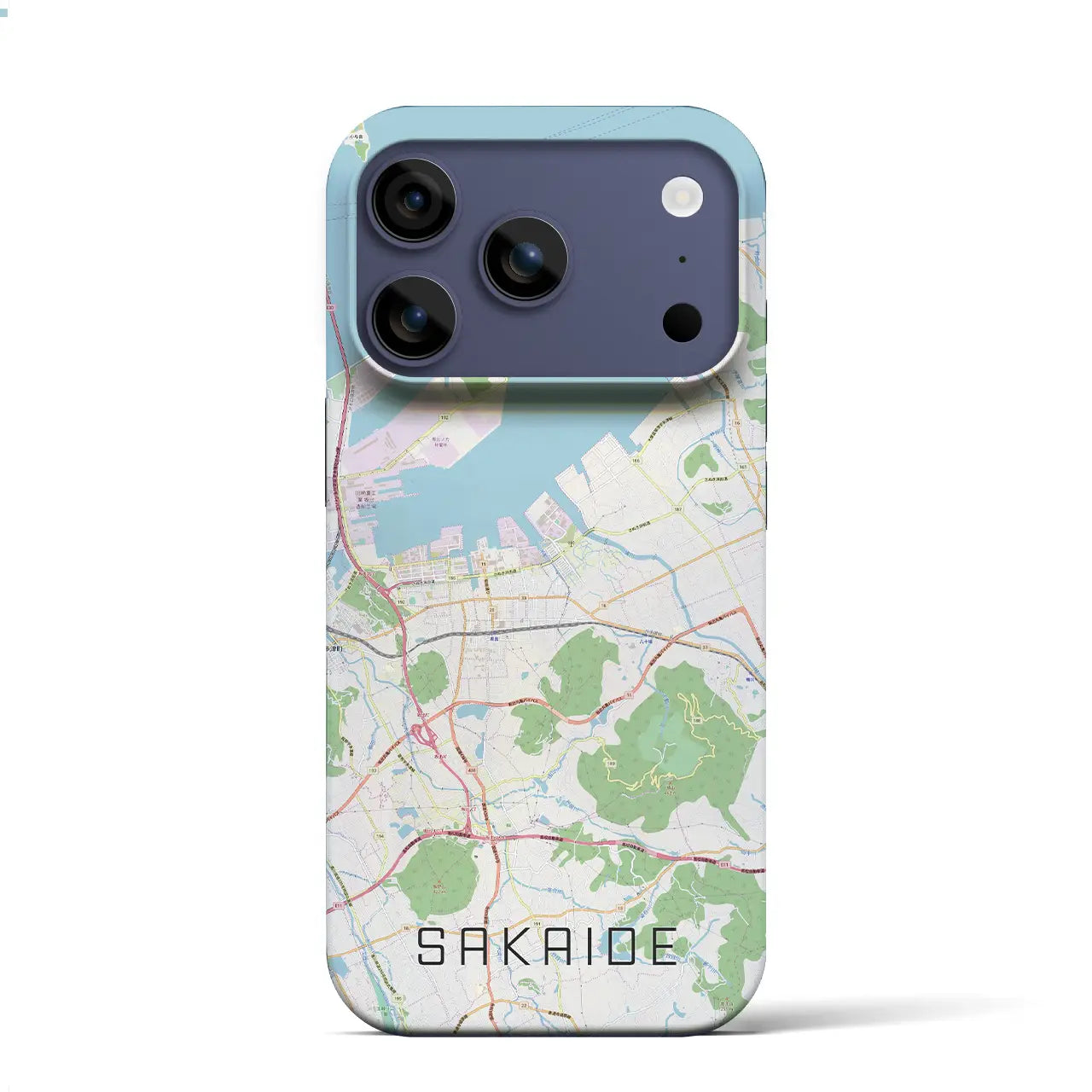 【坂出（香川県）】地図柄iPhoneケース（バックカバータイプ）