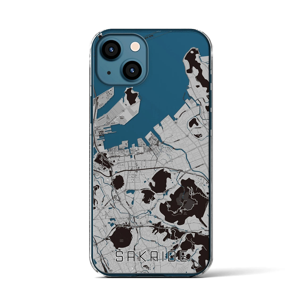 【坂出（香川県）】地図柄iPhoneケース（クリアタイプ）