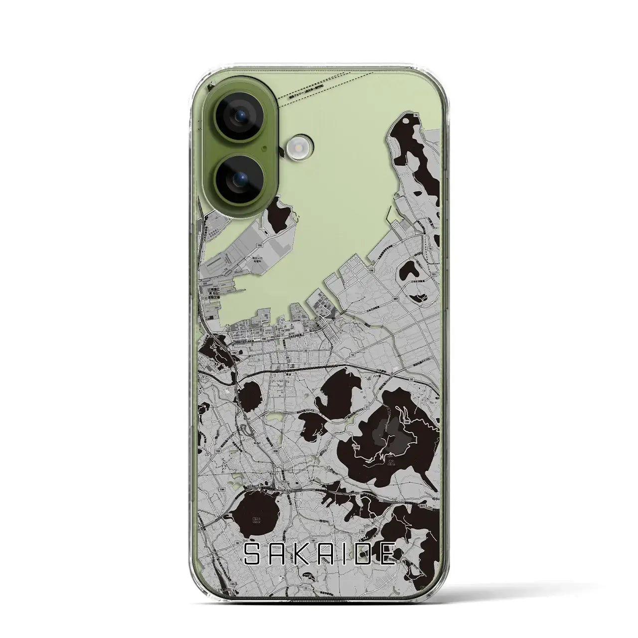 【坂出（香川県）】地図柄iPhoneケース（クリアタイプ）