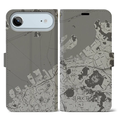 【坂出（香川県）】地図柄iPhoneケース（手帳タイプ）