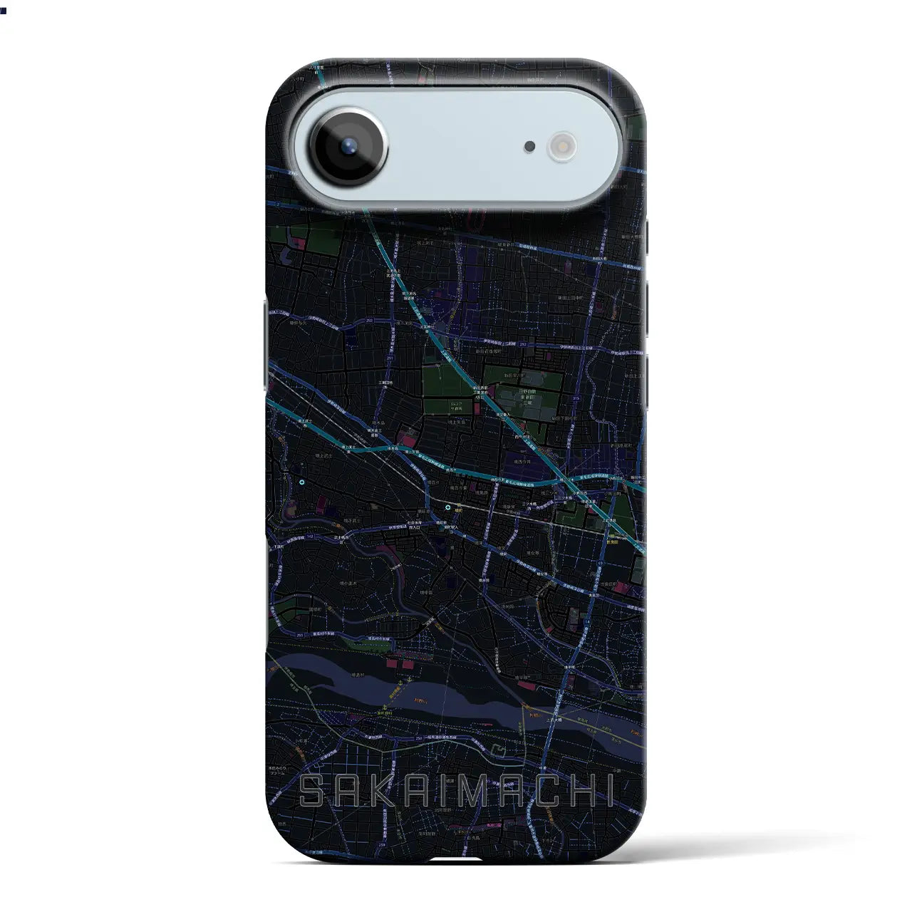 【境町（群馬県）】地図柄iPhoneケース（バックカバータイプ）