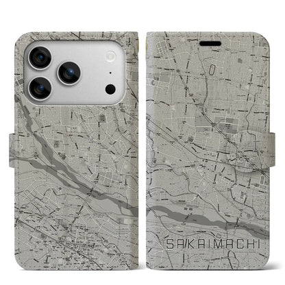 【境町（群馬県）】地図柄iPhoneケース（手帳タイプ）