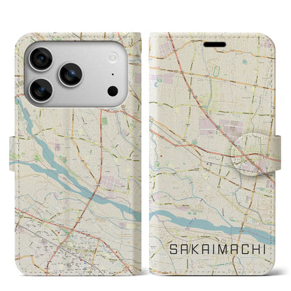 【境町（群馬県）】地図柄iPhoneケース（手帳タイプ）