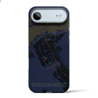 【境港（鳥取県）】地図柄iPhoneケース（バックカバータイプ）