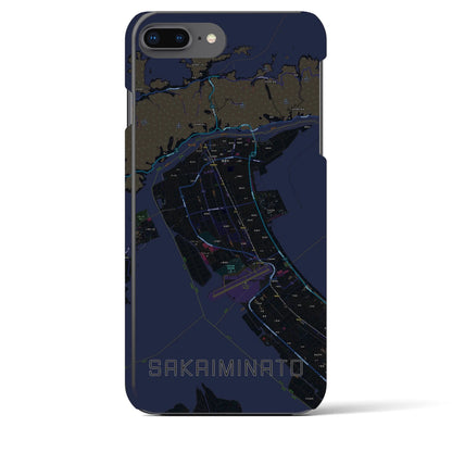 【境港（鳥取県）】地図柄iPhoneケース（バックカバータイプ）