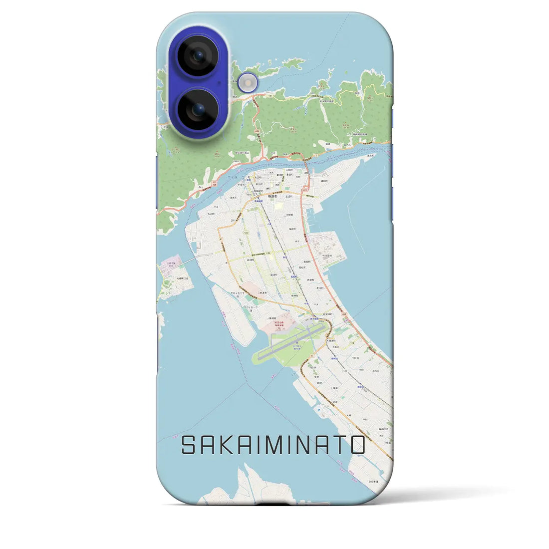 【境港(鳥取県)】地図柄iPhoneケース(バックカバータイプ)ナチュラル・iPhone 16 Pro Max 用