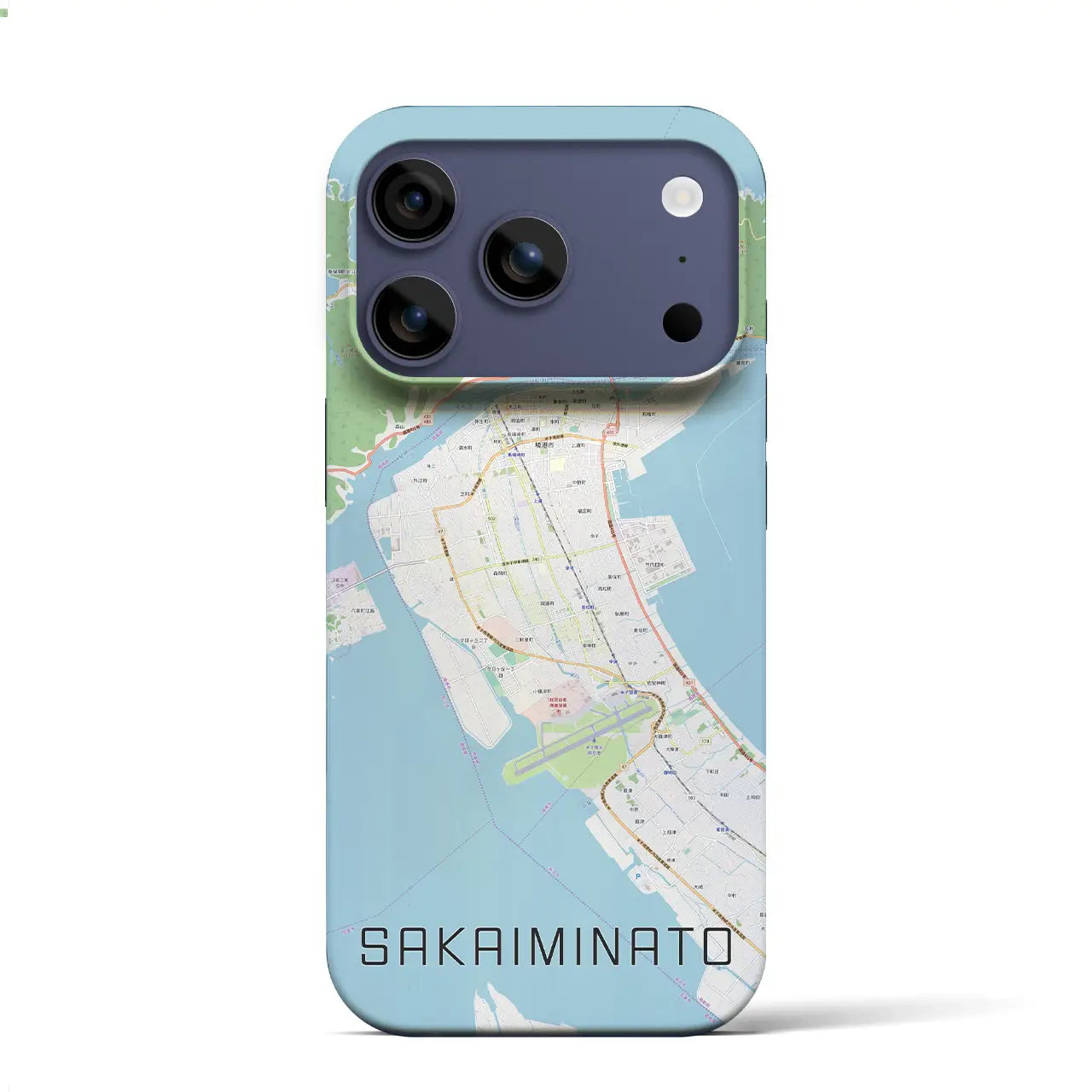 【境港（鳥取県）】地図柄iPhoneケース（バックカバータイプ）ナチュラル・iPhone 17 Pro Max 用