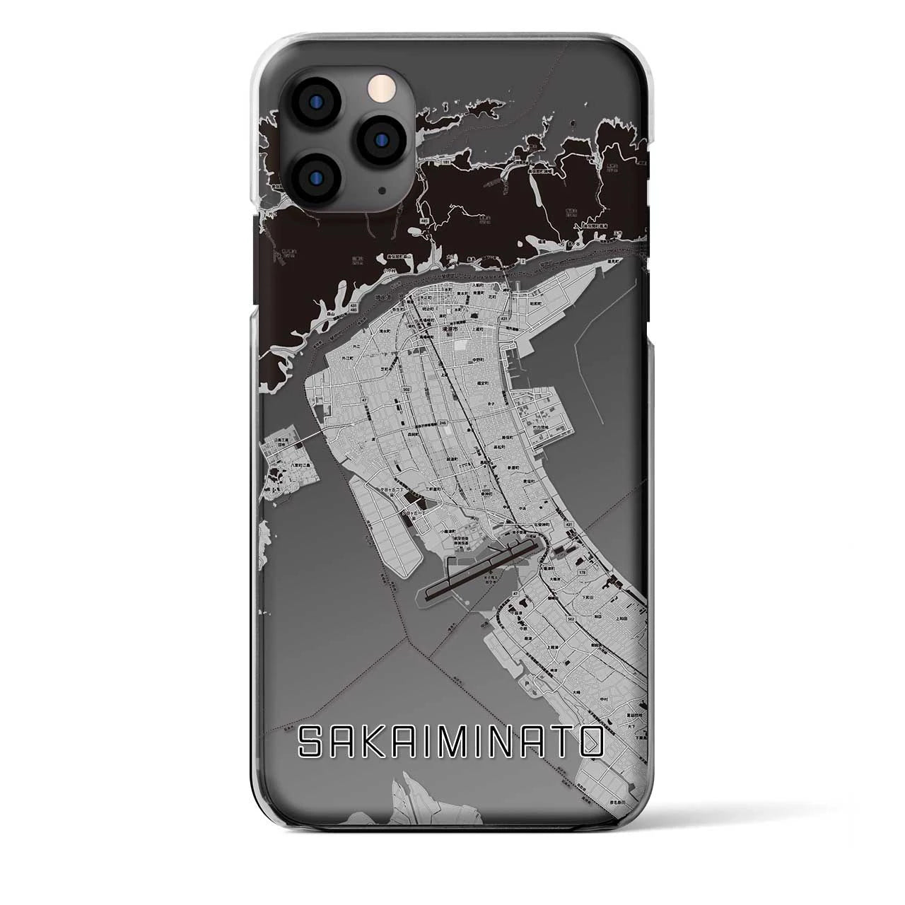 【境港（鳥取県）】地図柄iPhoneケース（クリアタイプ）