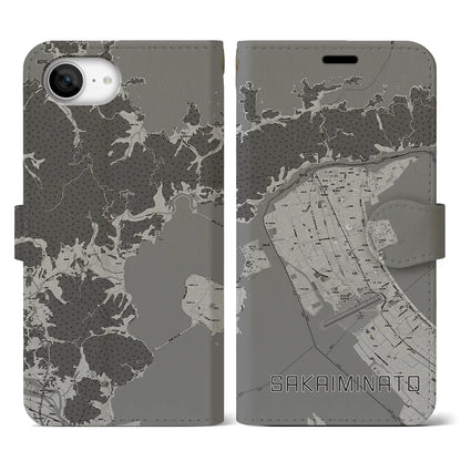 【境港（鳥取県）】地図柄iPhoneケース（手帳タイプ）