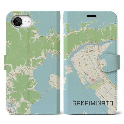 【境港（鳥取県）】地図柄iPhoneケース（手帳タイプ）