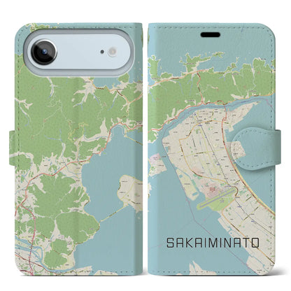 【境港（鳥取県）】地図柄iPhoneケース（手帳タイプ）