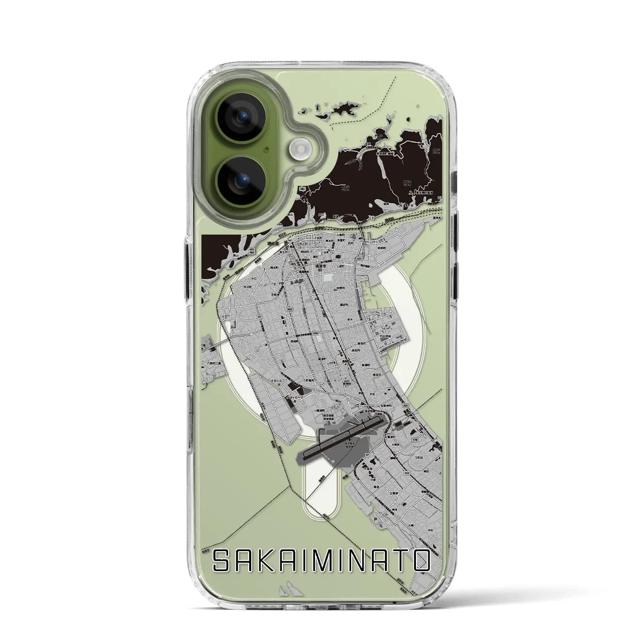 【境港（鳥取県）】地図柄iPhoneケース（MagSafeタイプ）