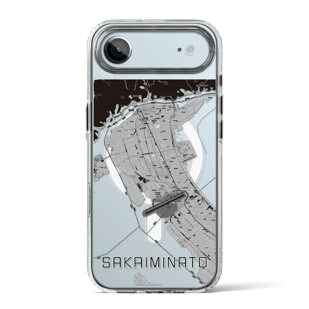 【境港（鳥取県）】地図柄iPhoneケース（MagSafeタイプ）