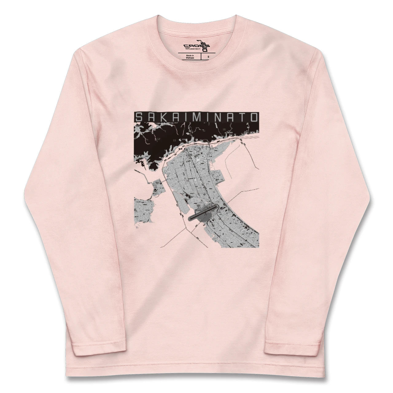 【境港（鳥取県）】地図柄ロングスリーブTシャツ