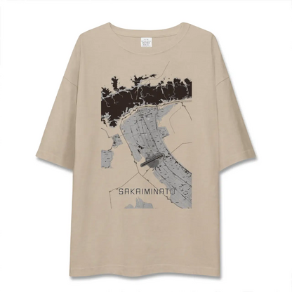 【境港（鳥取県）】地図柄ビッグシルエットTシャツ