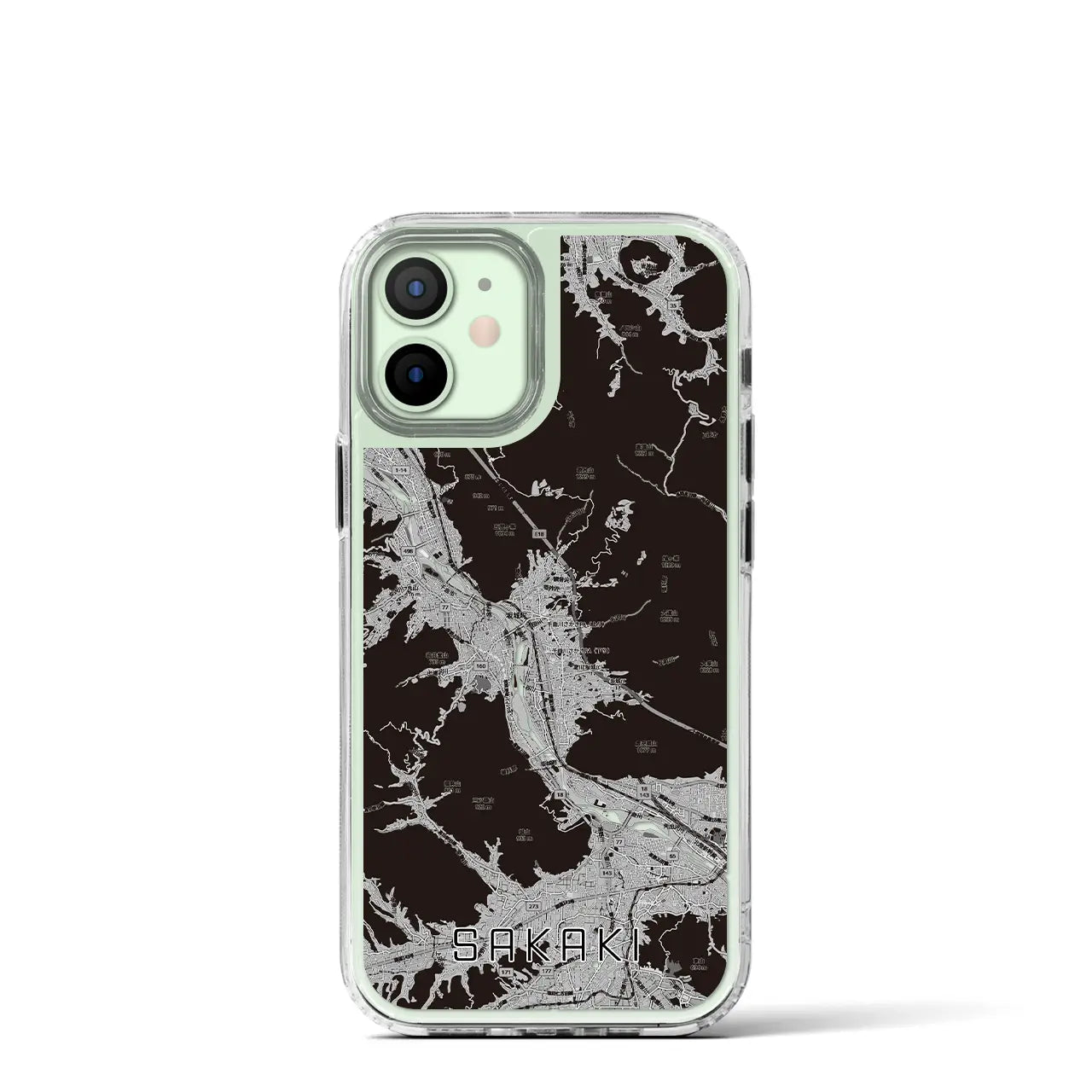 【坂城（長野県）】地図柄iPhoneケース（MagSafeタイプ）