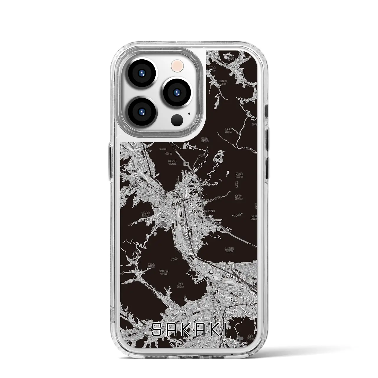 【坂城（長野県）】地図柄iPhoneケース（MagSafeタイプ）