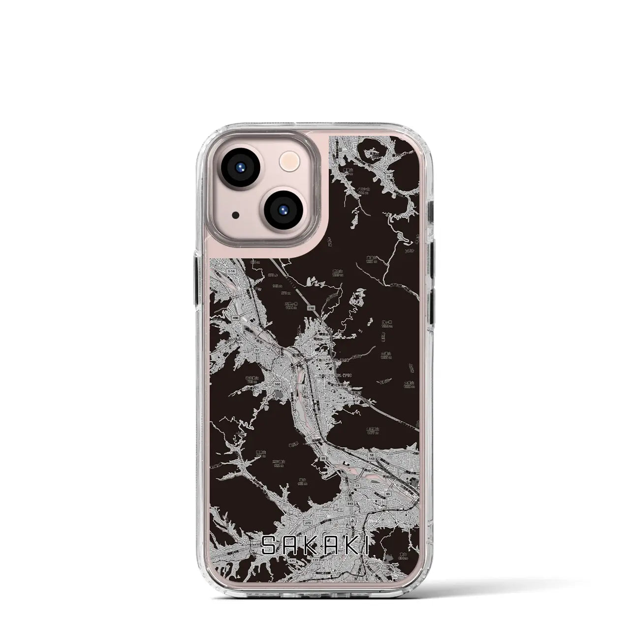 【坂城（長野県）】地図柄iPhoneケース（MagSafeタイプ）