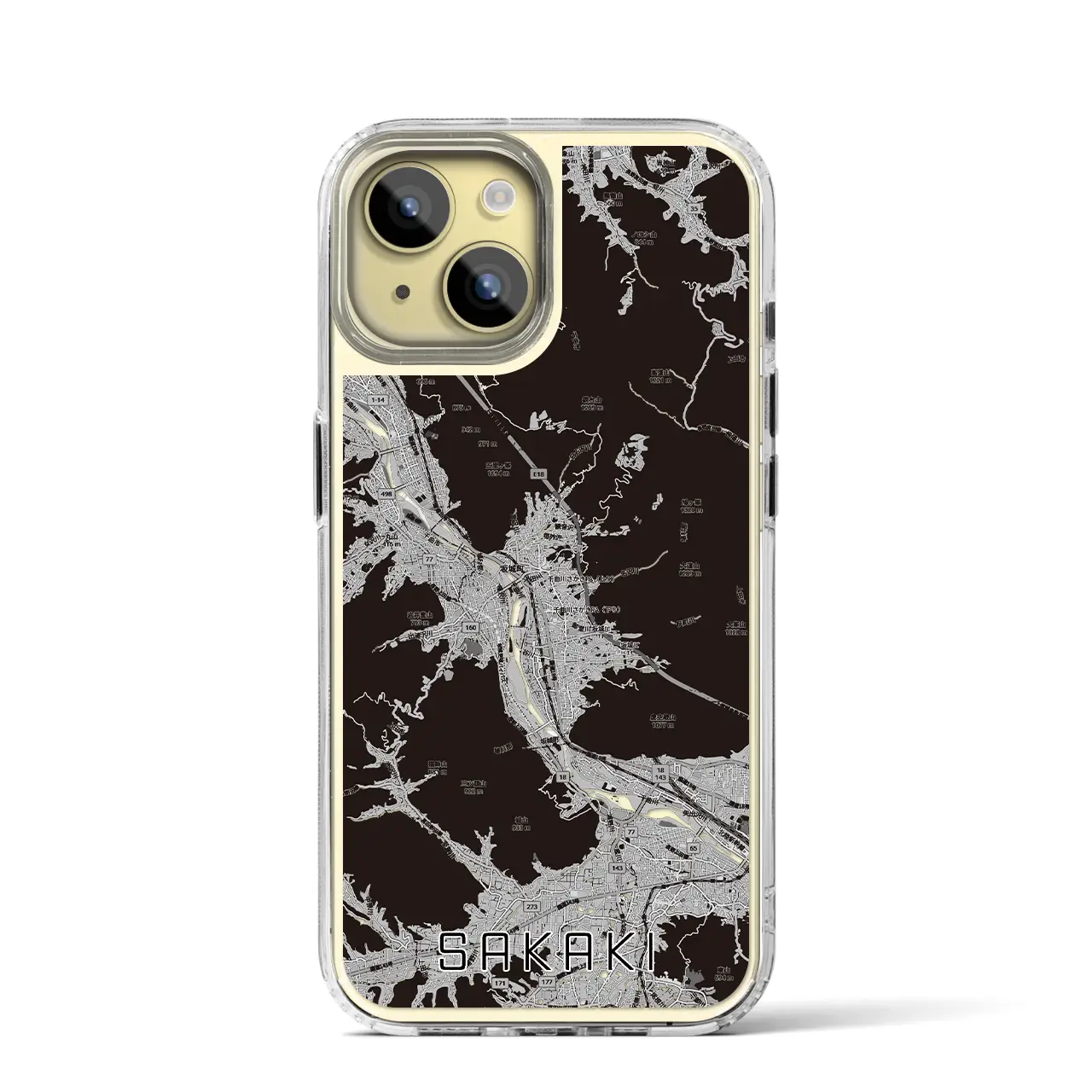 【坂城（長野県）】地図柄iPhoneケース（MagSafeタイプ）