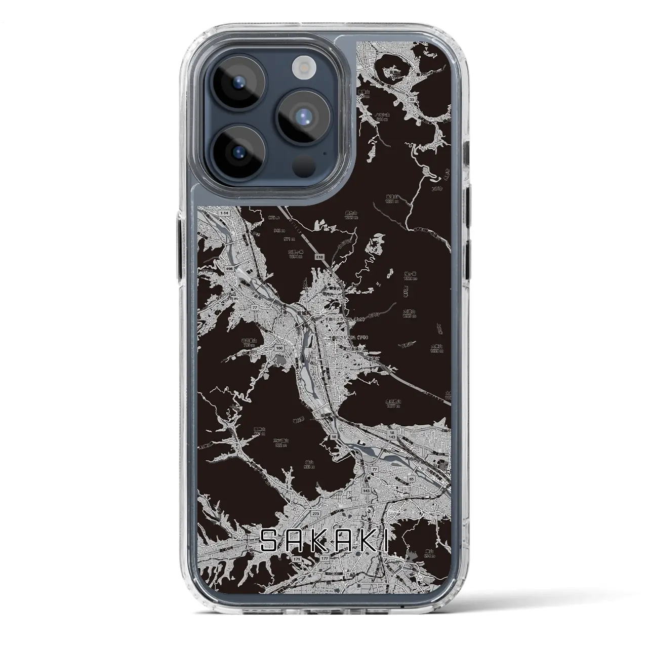 【坂城（長野県）】地図柄iPhoneケース（MagSafeタイプ）