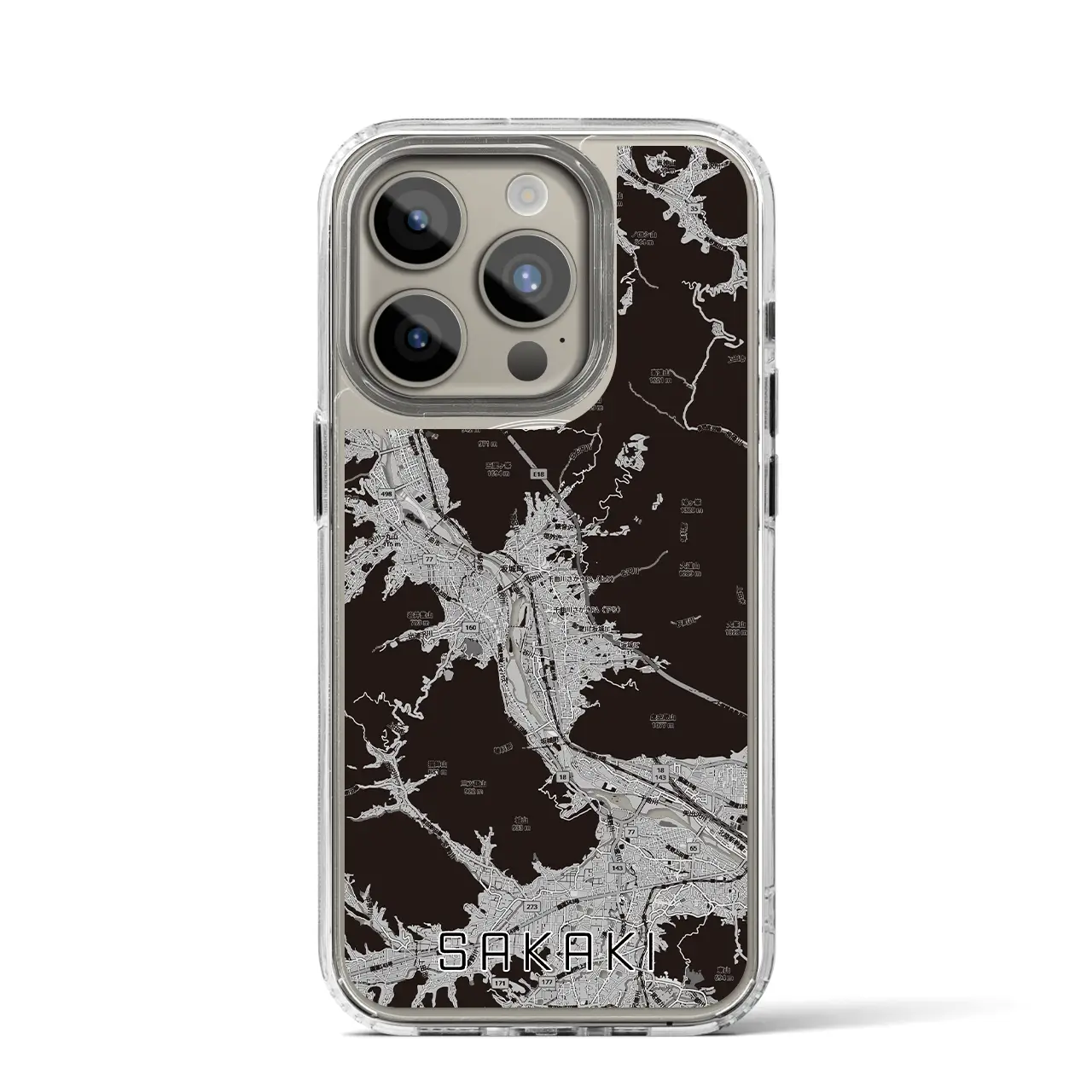 【坂城（長野県）】地図柄iPhoneケース（MagSafeタイプ）