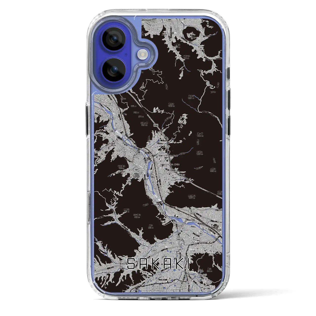 【坂城（長野県）】地図柄iPhoneケース（MagSafeタイプ）