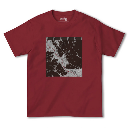 【坂城（長野県）】地図柄ヘビーウェイトTシャツ