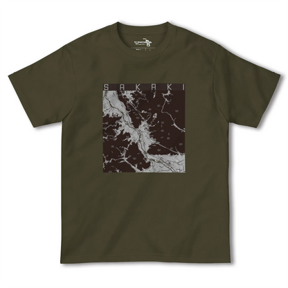 【坂城（長野県）】地図柄ヘビーウェイトTシャツ