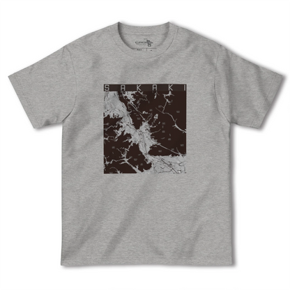 【坂城（長野県）】地図柄ヘビーウェイトTシャツ