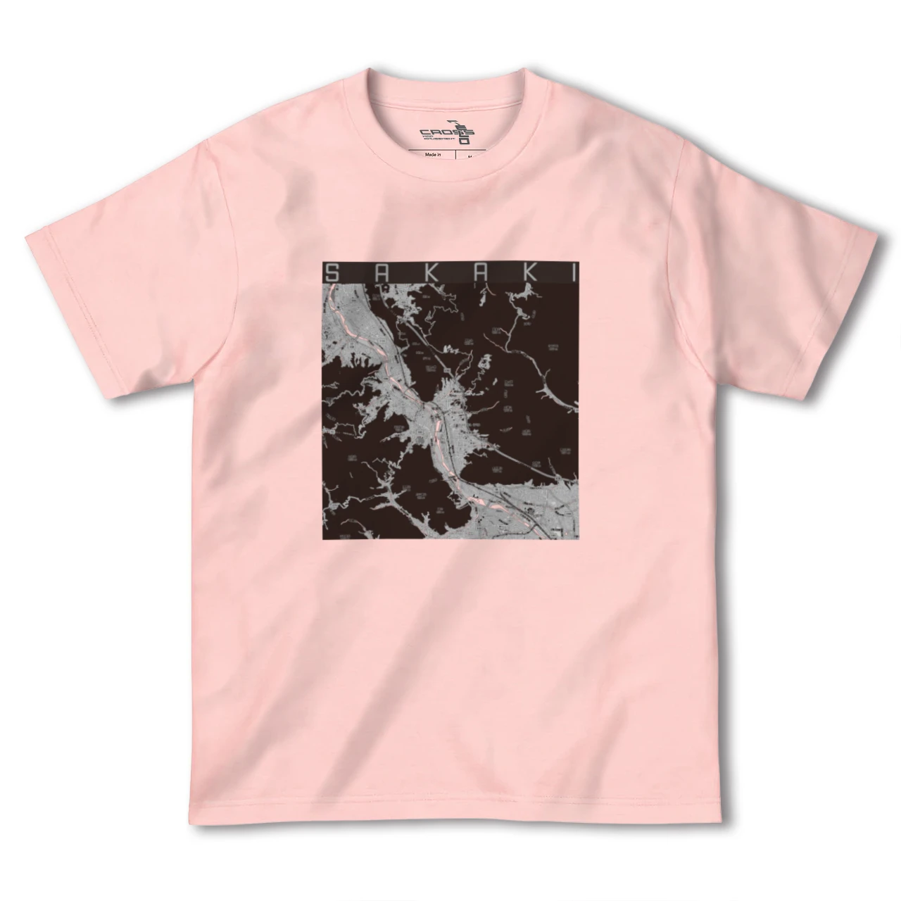 【坂城（長野県）】地図柄ヘビーウェイトTシャツ