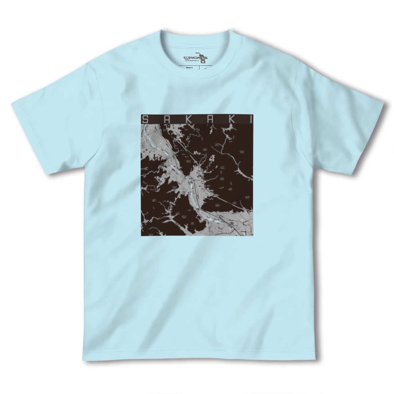 【坂城（長野県）】地図柄ヘビーウェイトTシャツ