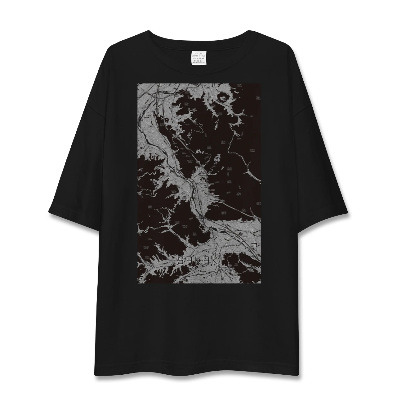 【坂城（長野県）】地図柄ビッグシルエットTシャツ