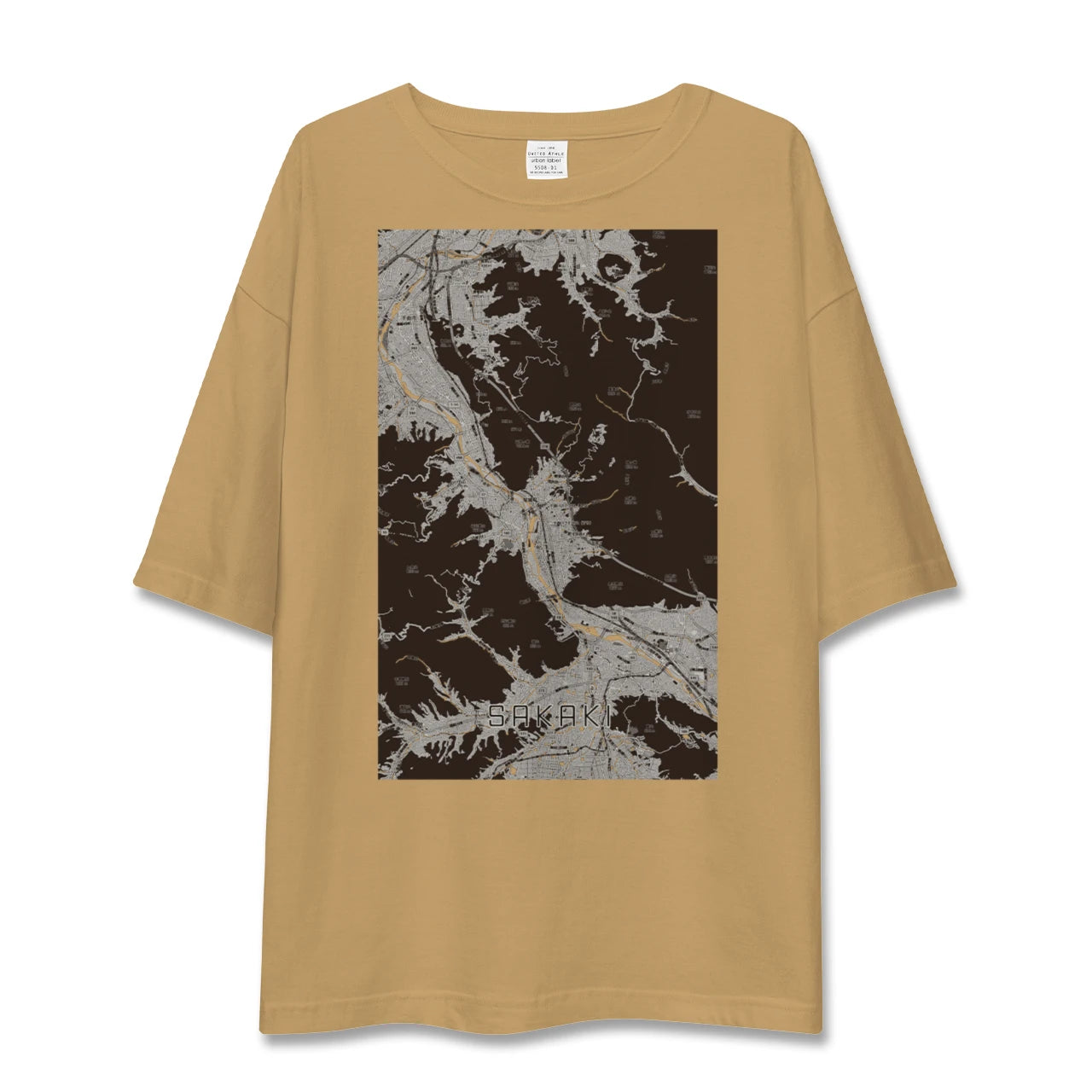 【坂城（長野県）】地図柄ビッグシルエットTシャツ
