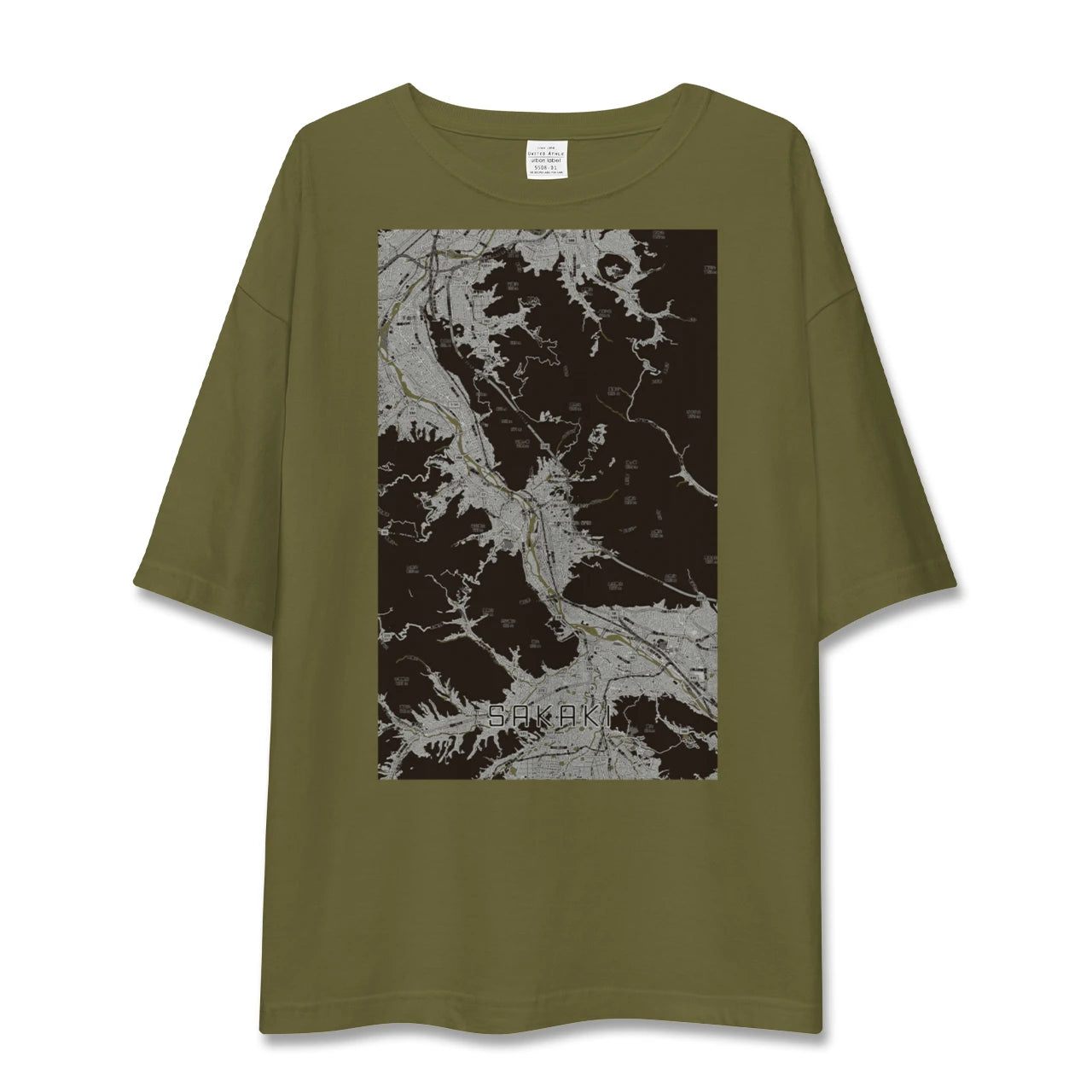 【坂城（長野県）】地図柄ビッグシルエットTシャツ