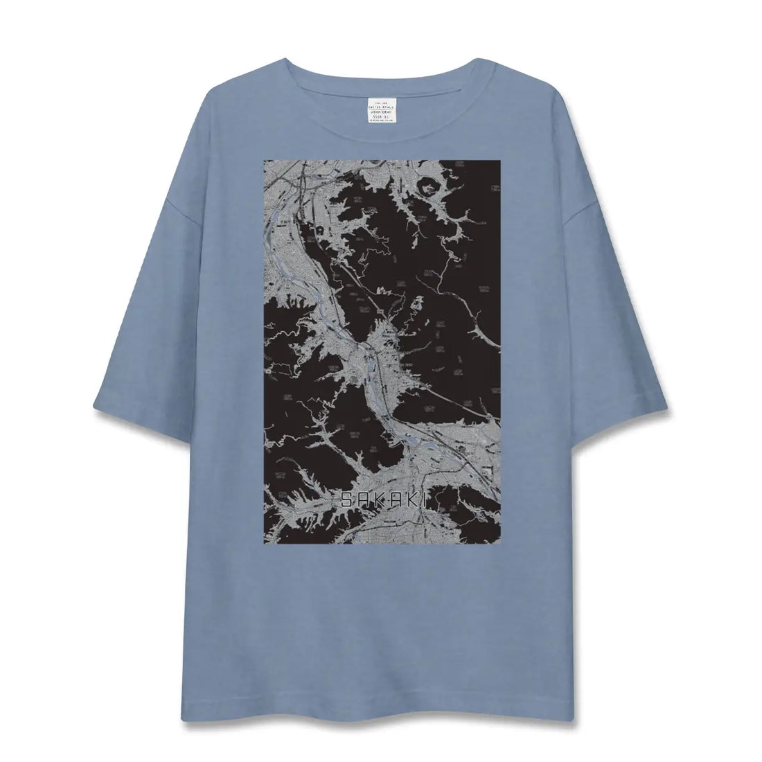 【坂城(長野県)】地図柄ビッグシルエットTシャツ