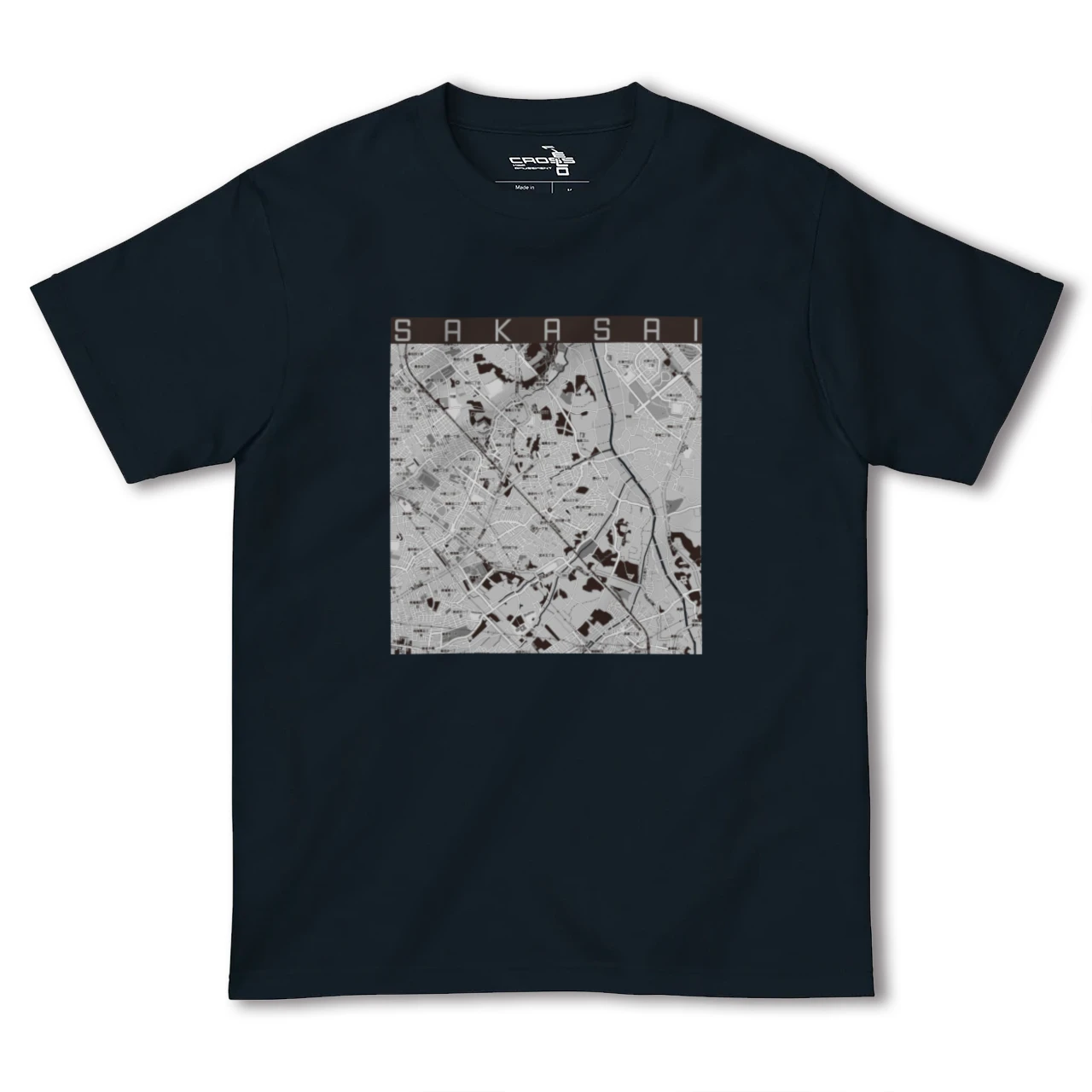 【逆井（千葉県）】地図柄ヘビーウェイトTシャツ